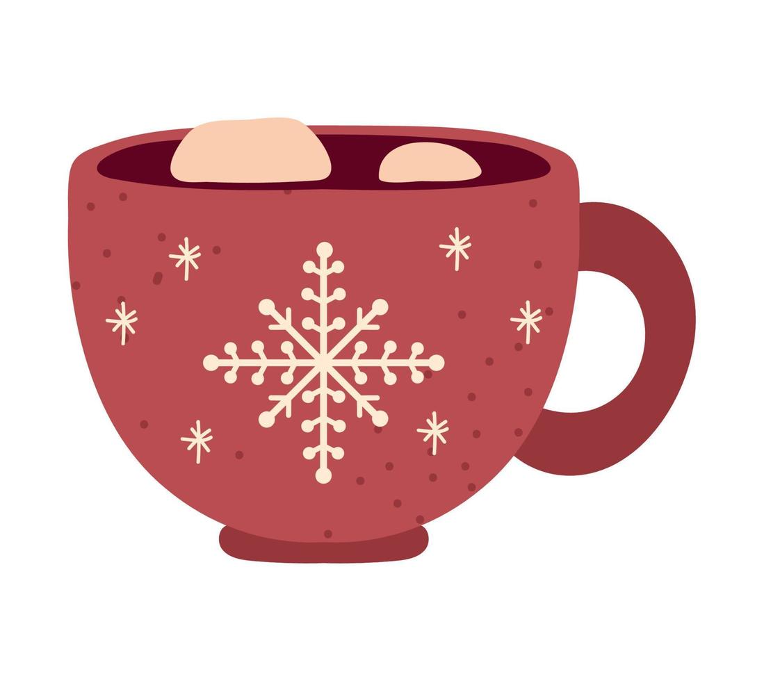 taza de chocolate de navidad vector