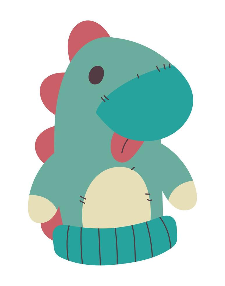 puppet dinosaur toy vector