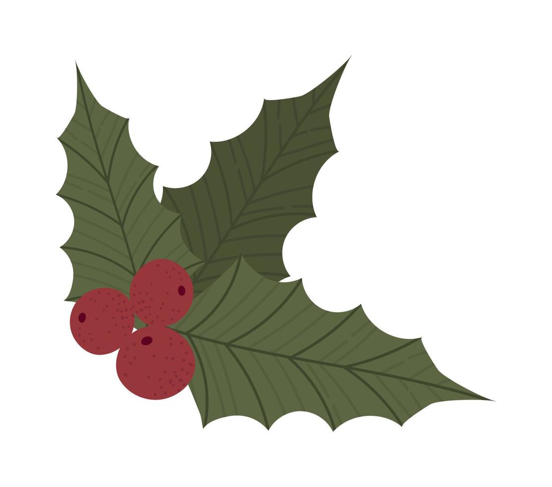 christmas mistletoe decoration vector