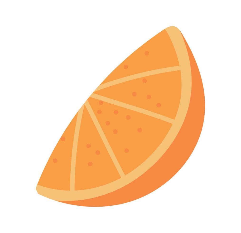 slice orange fruit vector