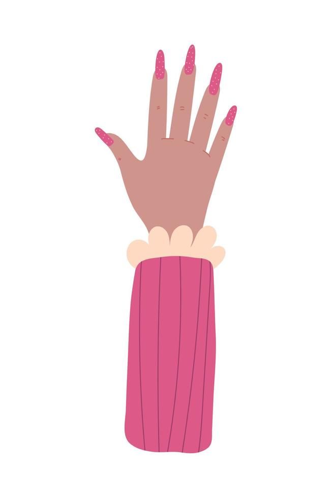 hand with manicure vector