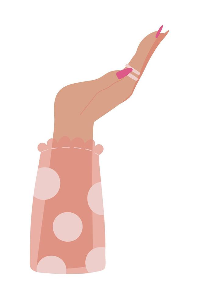 woman hand support gesture vector