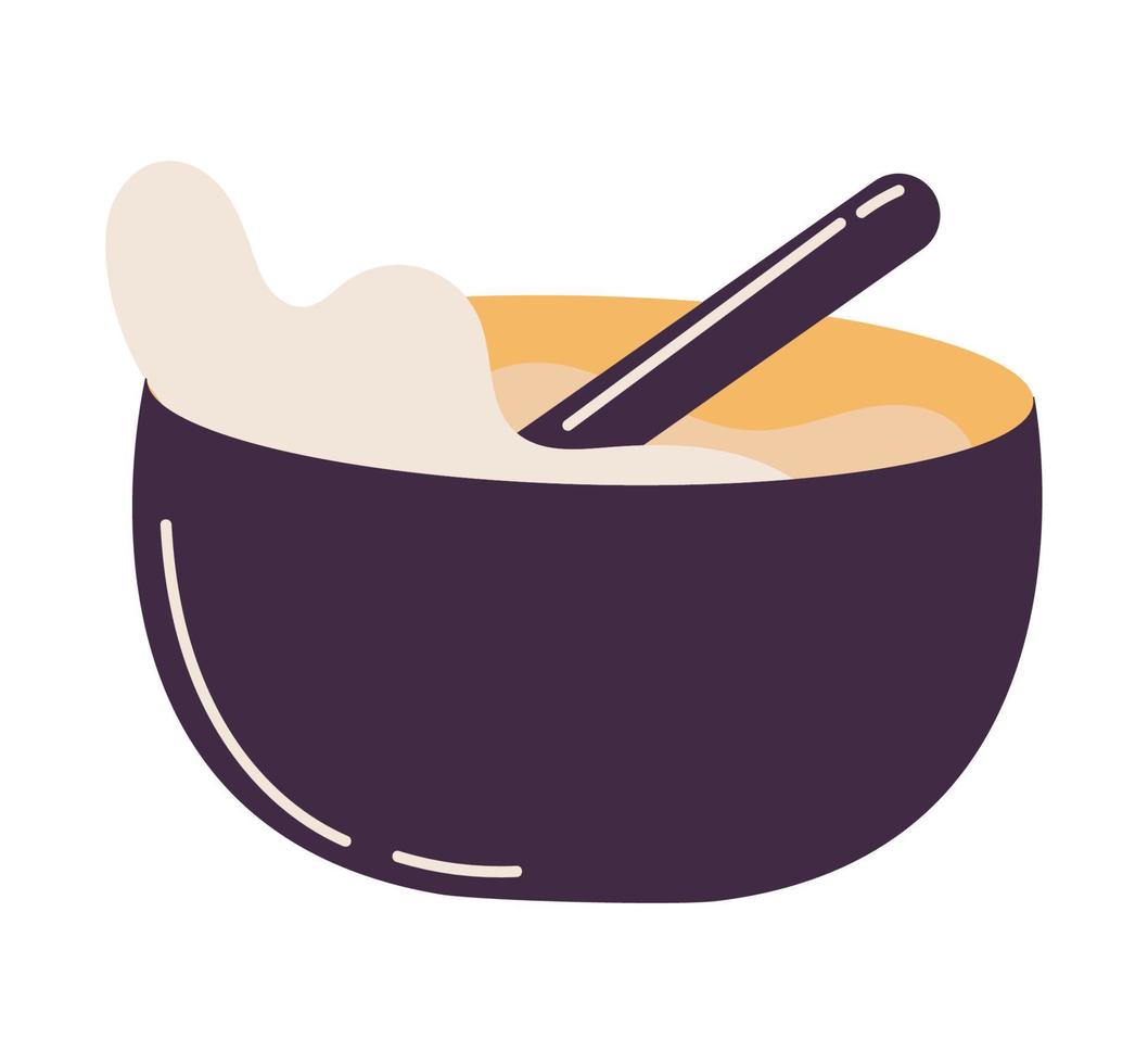 cooking, flour in bowl vector