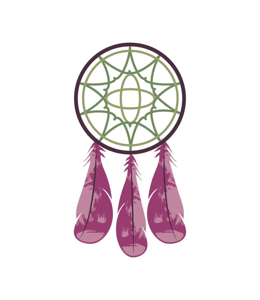 dreamcatcher with feathers boho vector