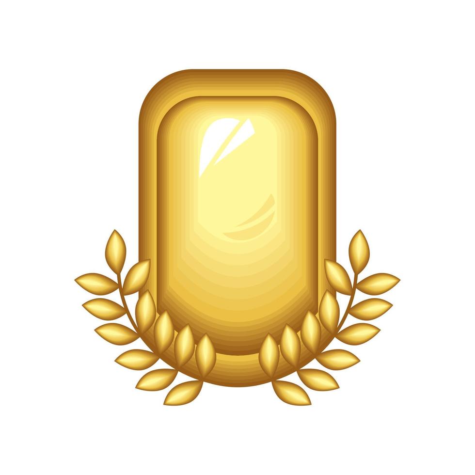 golden badge layout vector