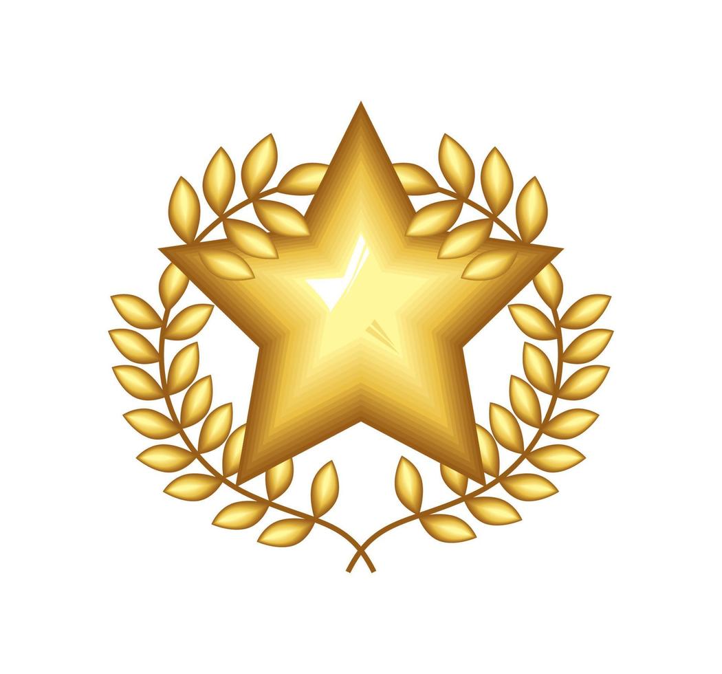 golden star badge vector