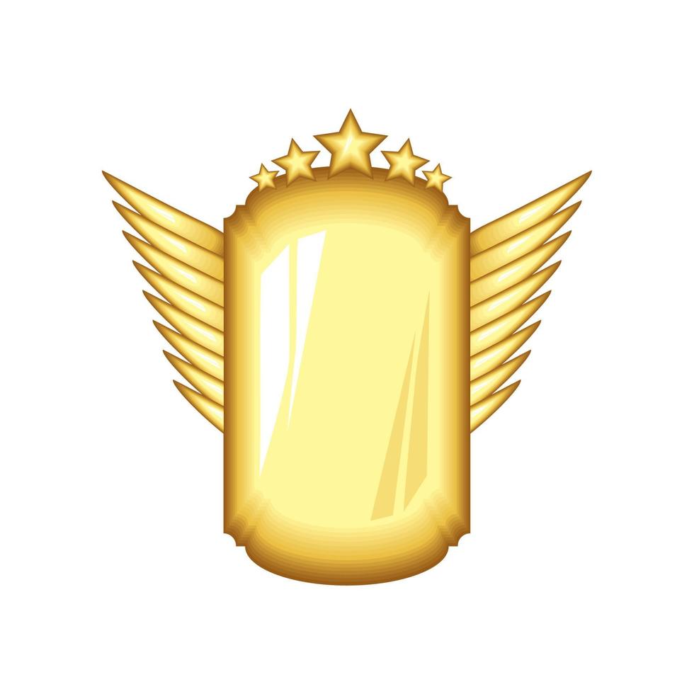 golden badge vector icon