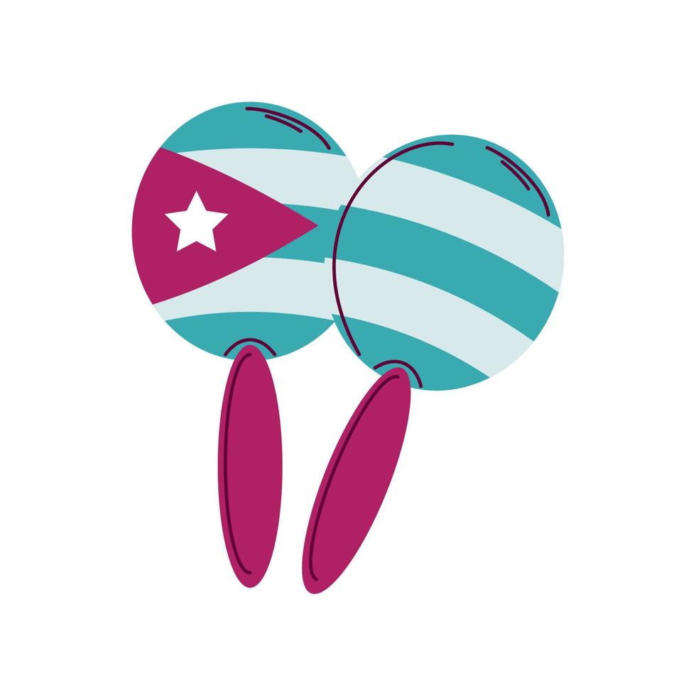 icono de maracas cubanas vector