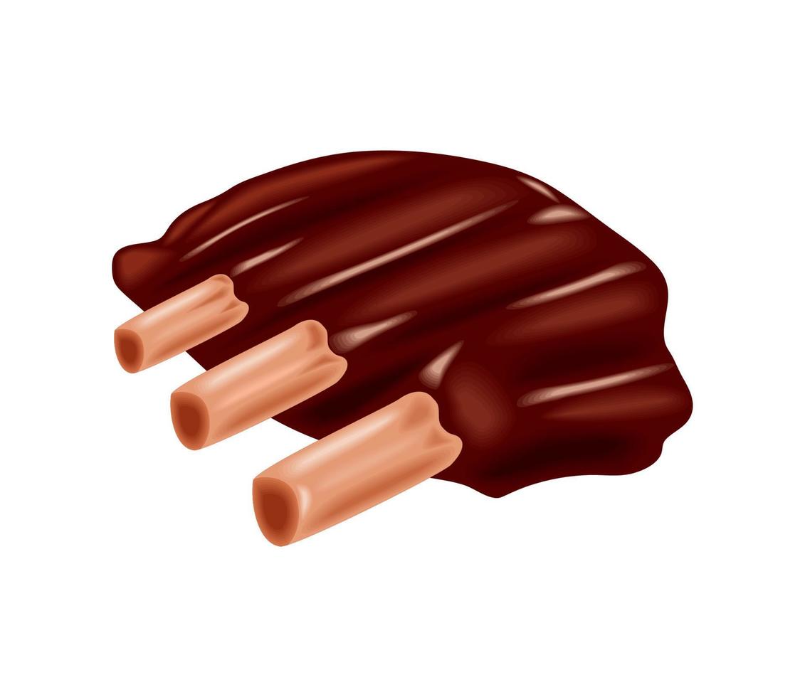 ribs pork bbq vector