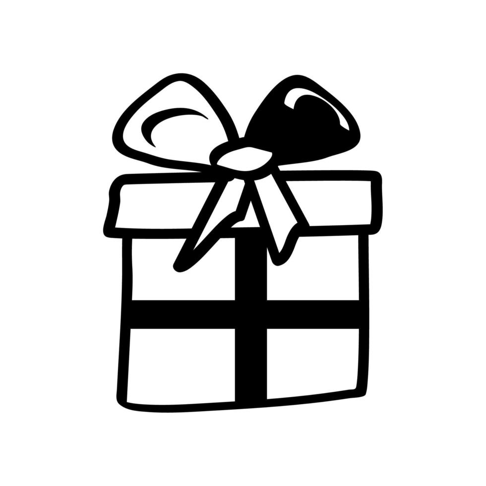 gift box doodle vector