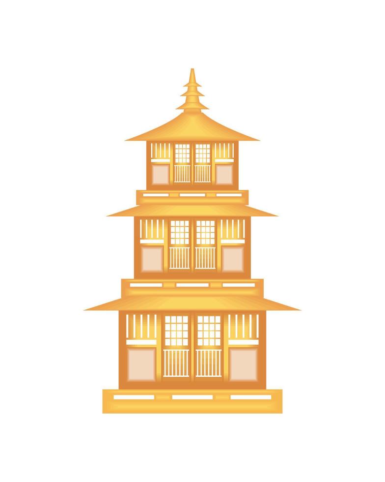 chinese traditional pagoda vector
