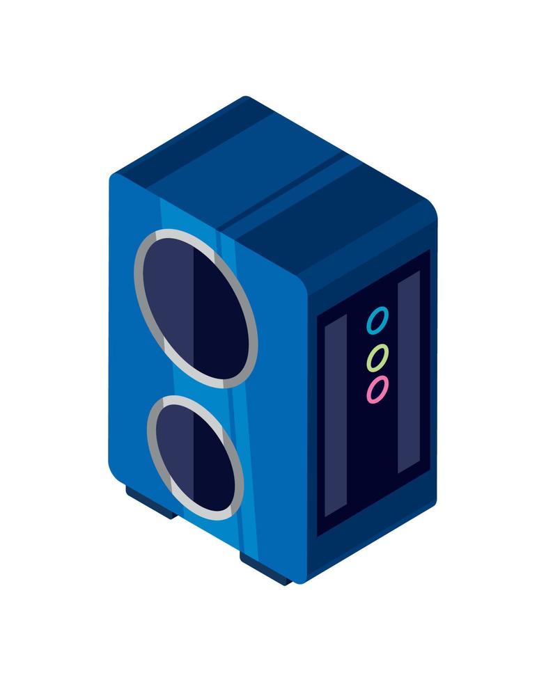 icono de altavoz isométrico vector