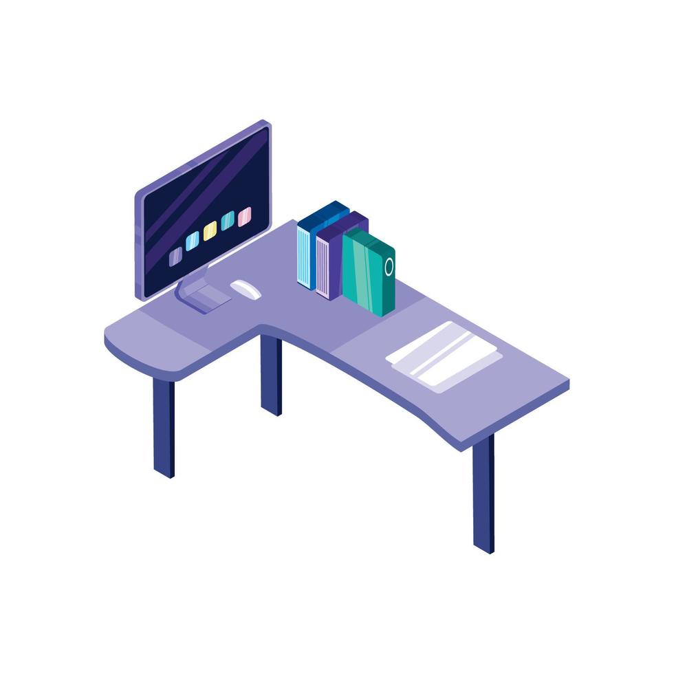 isometric desktop icon vector