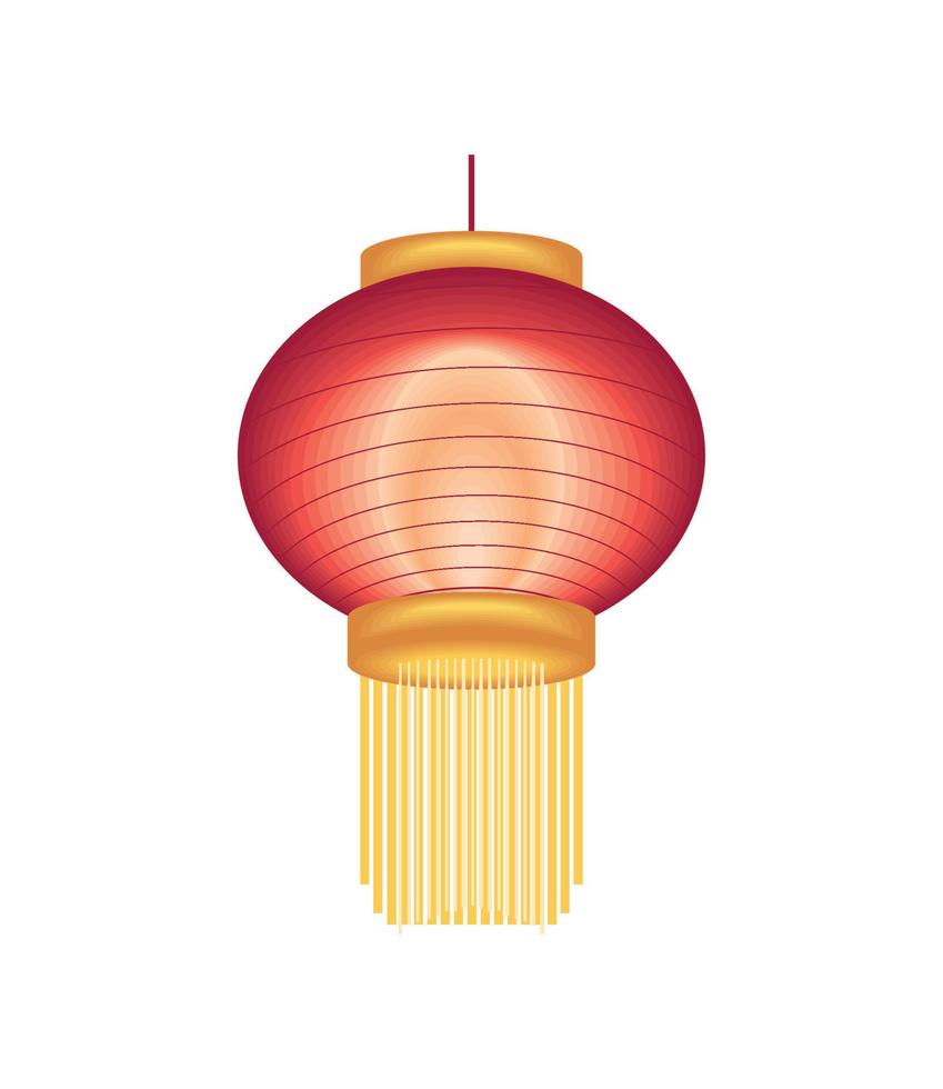 hanging chinese lamp vector
