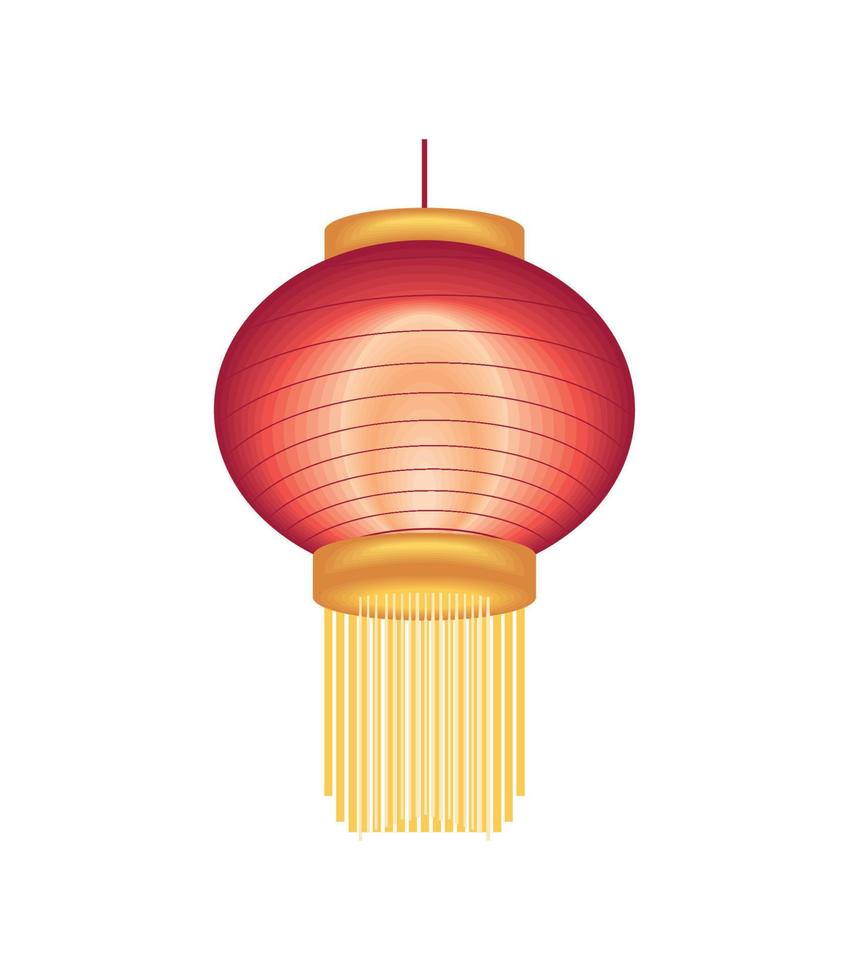 hanging chinese lamp vector