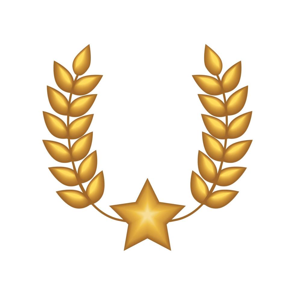 award star emblem vector