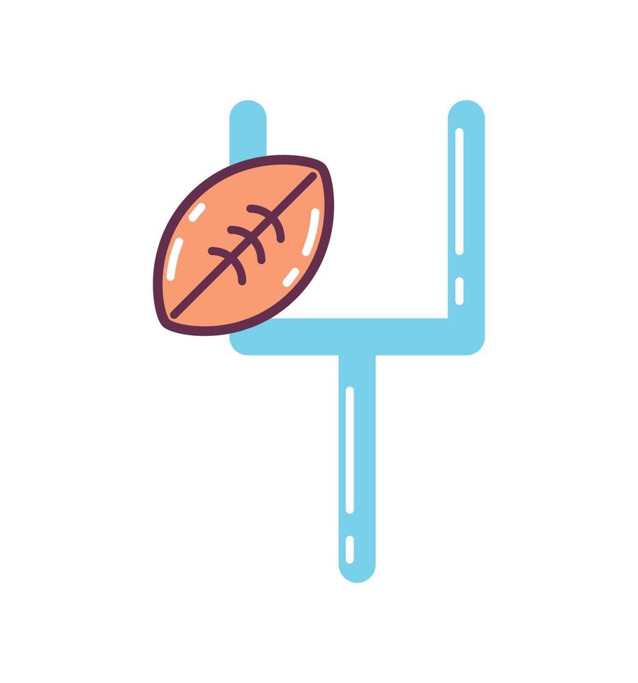 american football goal vector