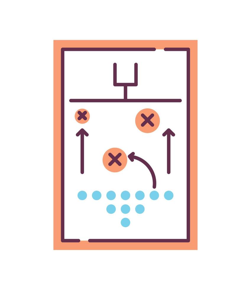 estrategia de fútbol americano vector