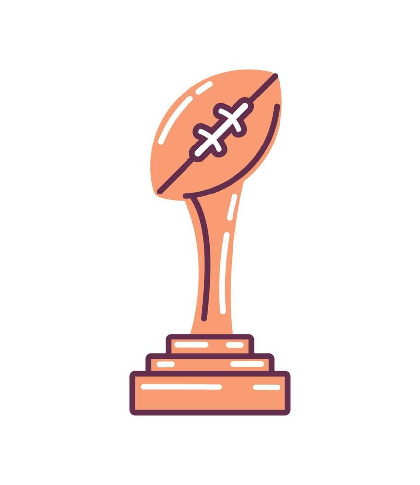 american football trophy vector