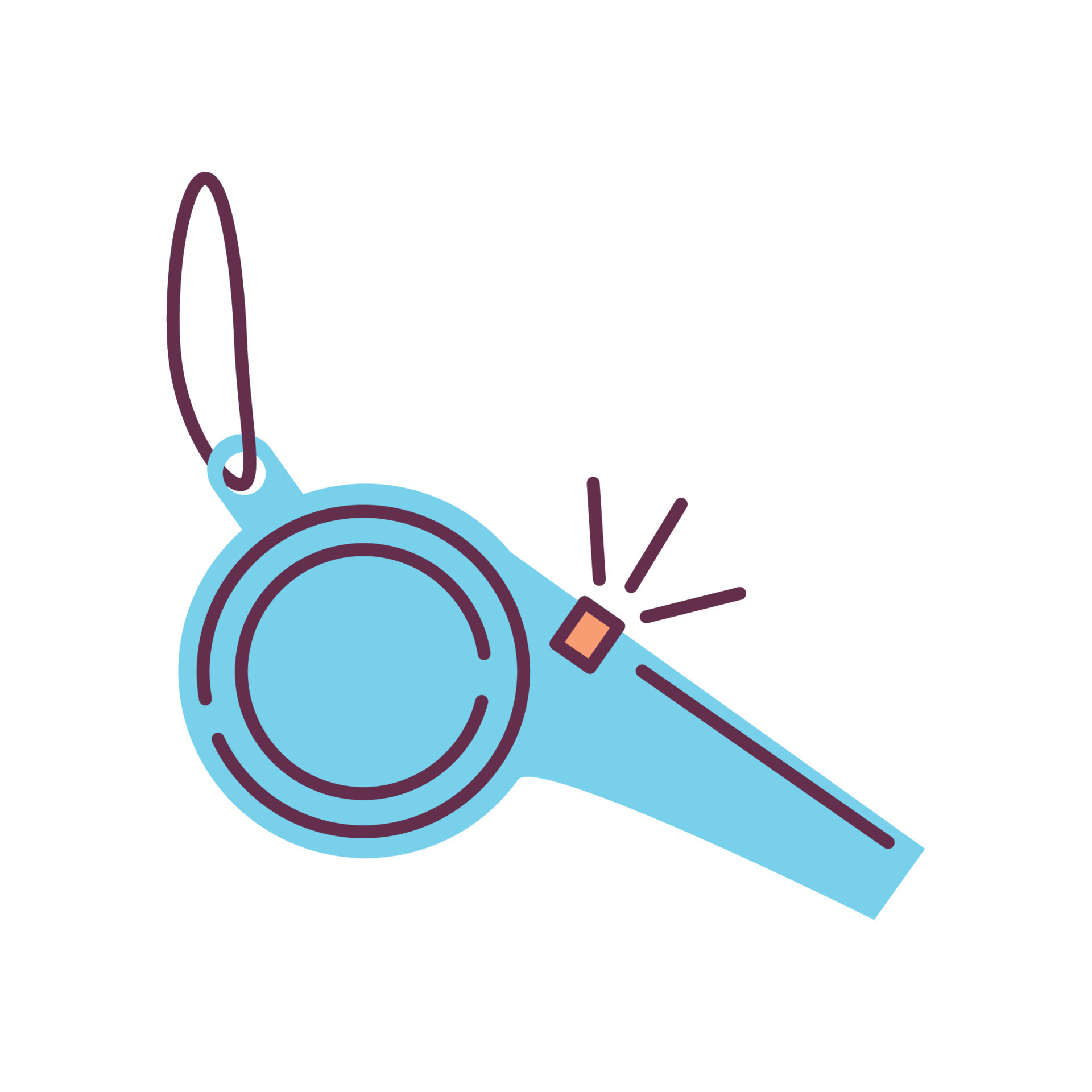 referee whistle icon 16767543 Vector Art at Vecteezy