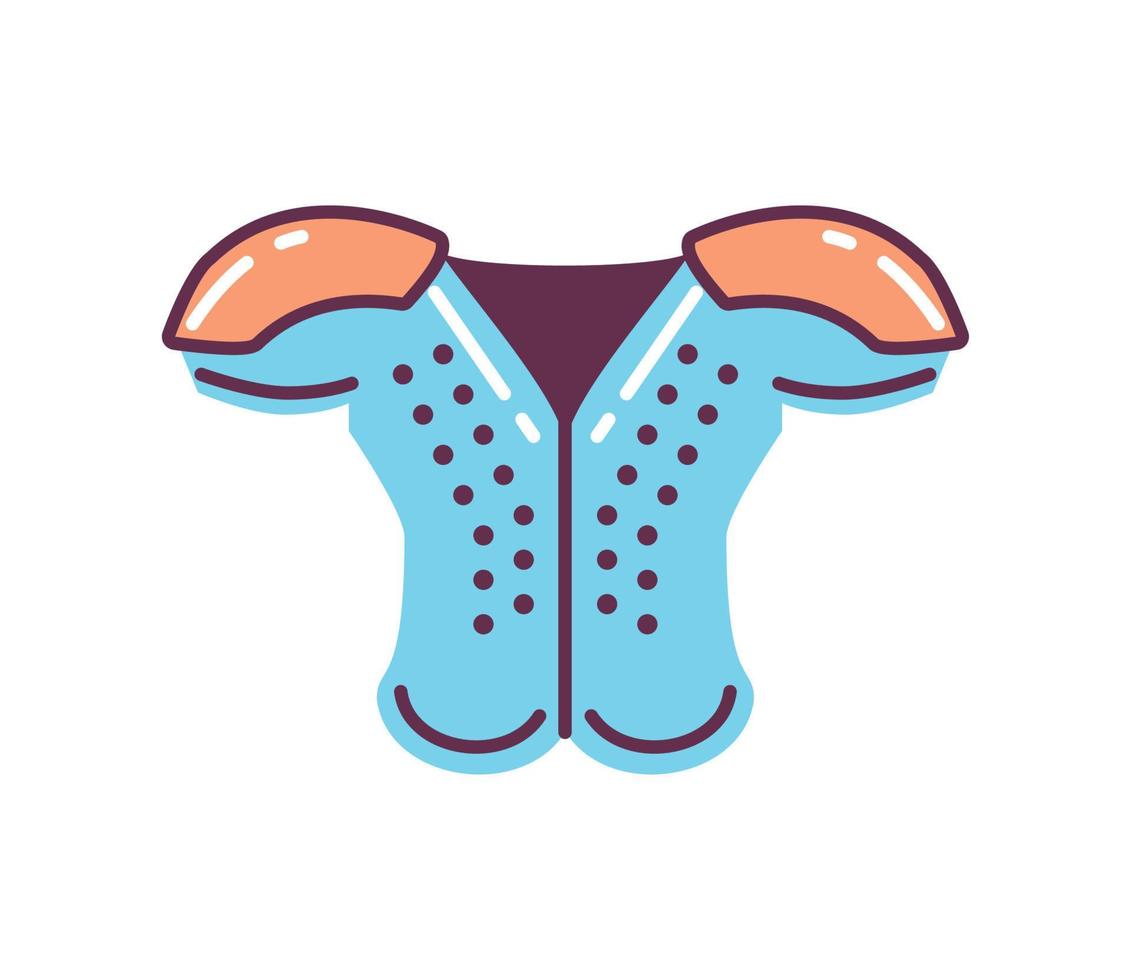 american football shoulder pads vector