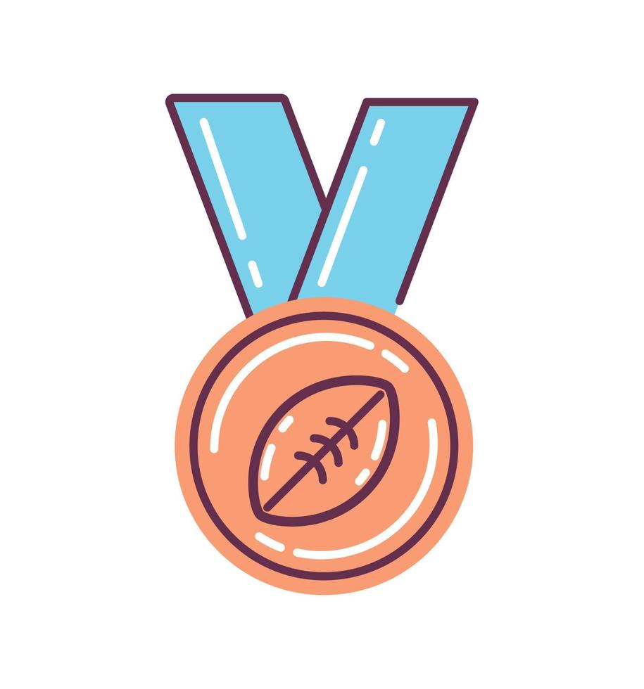 american football medal vector