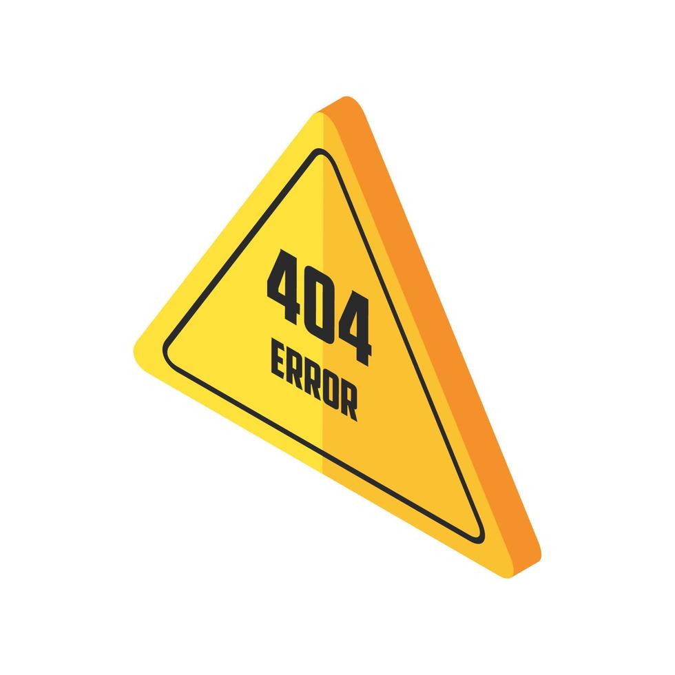 404 error sign triangle vector