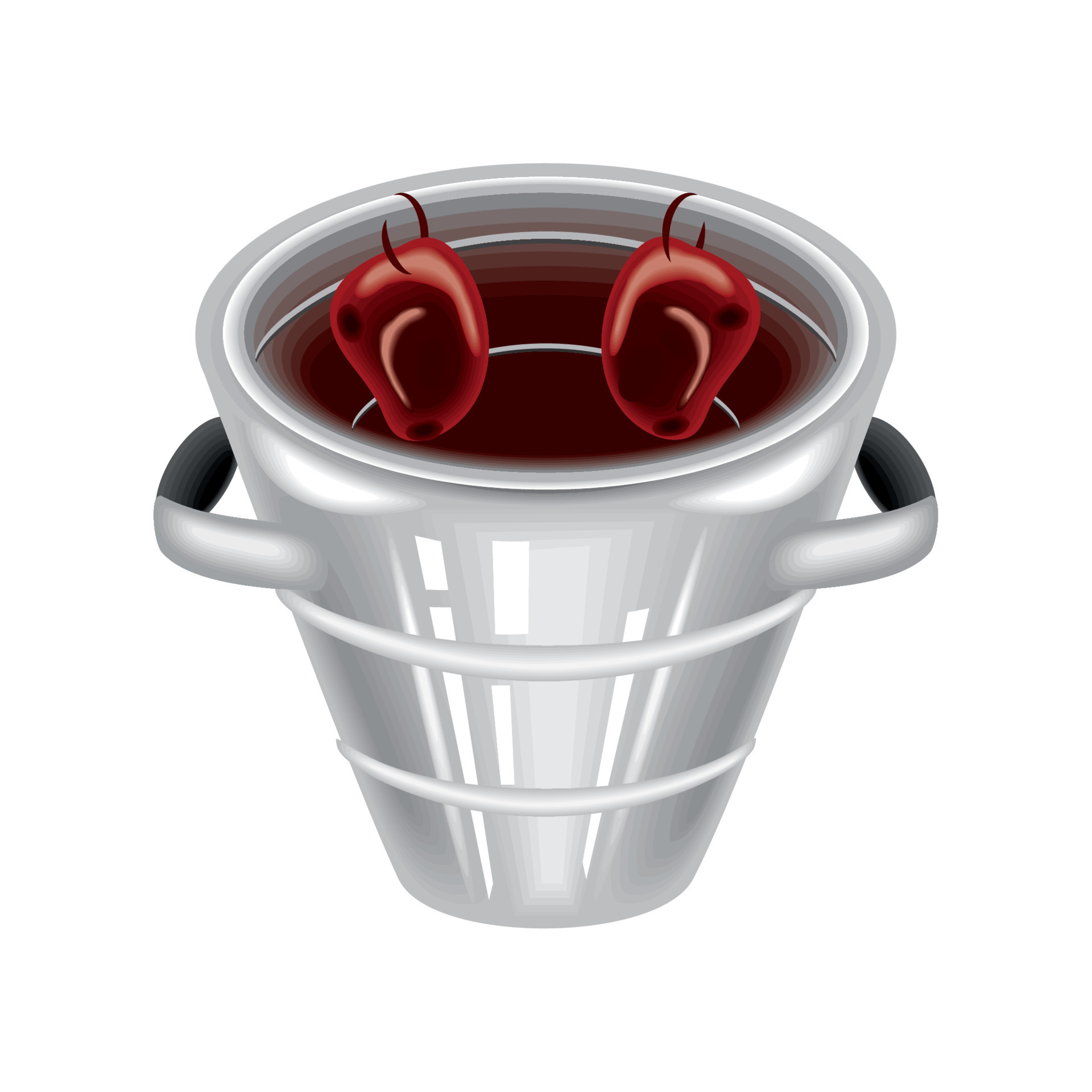 bbq bucket with meat 16767753 Vector Art at Vecteezy