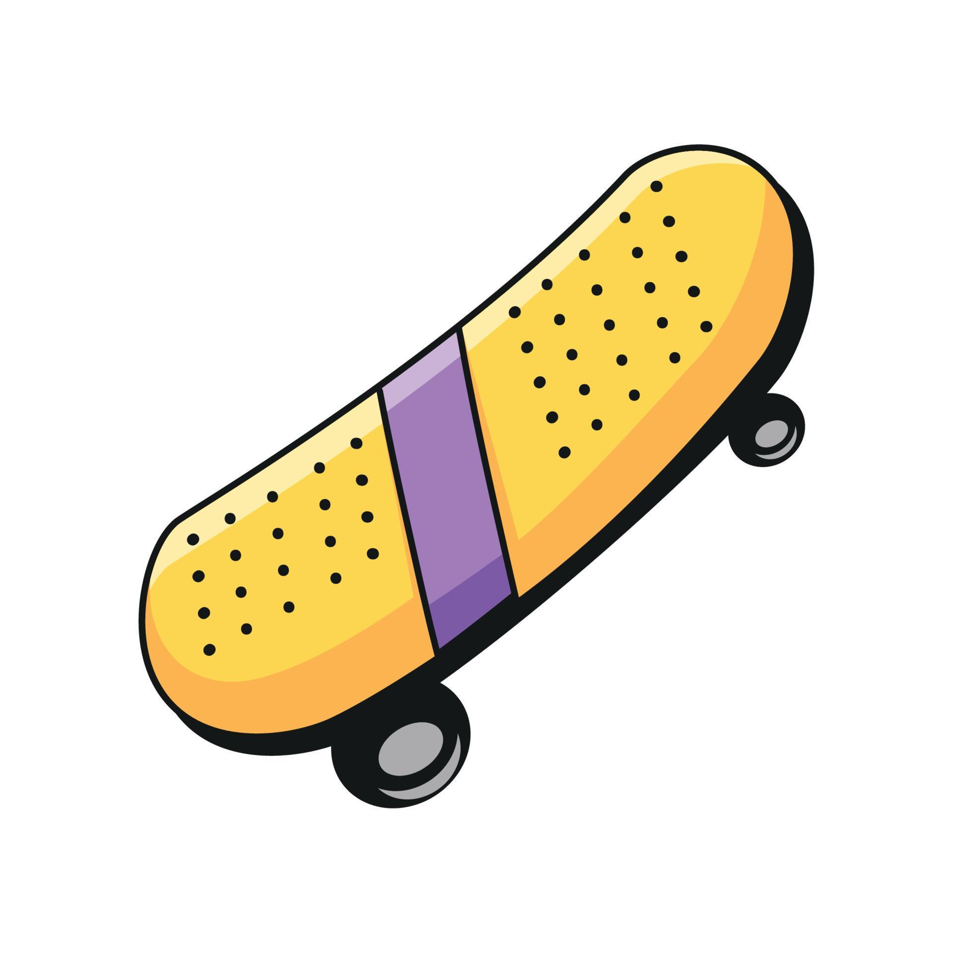 skateboard pop art nineties 16767769 Vector Art at Vecteezy