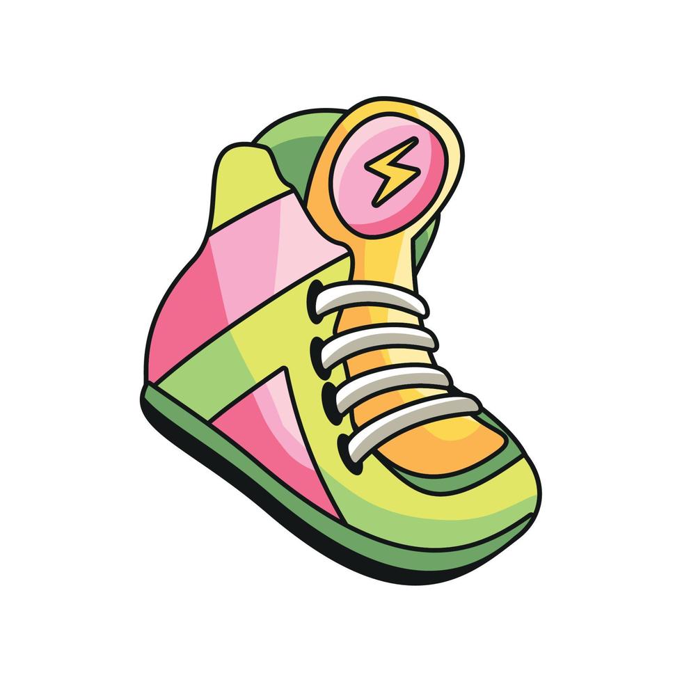 sneaker pop art nineties vector