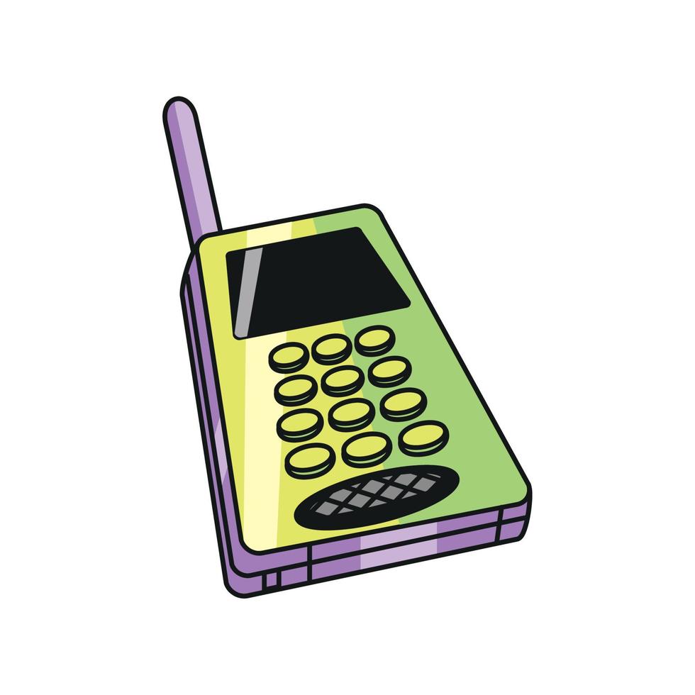 cellphone pop art nineties vector