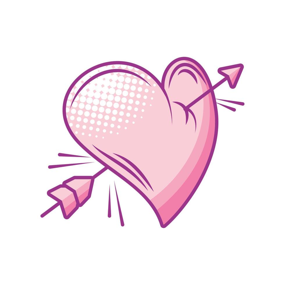 love heart valentines day vector