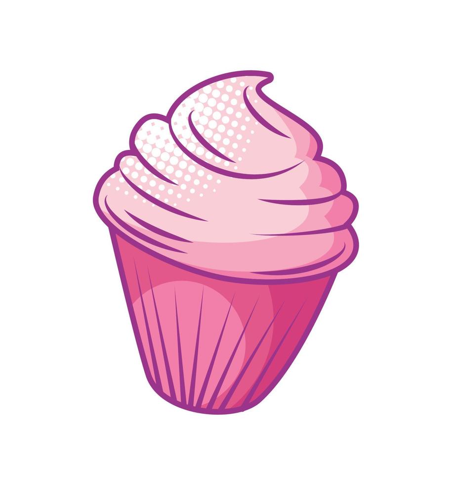 cupcake pop art vector