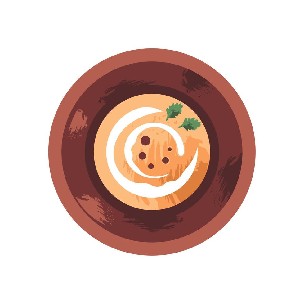 soup gourmet food plating vector