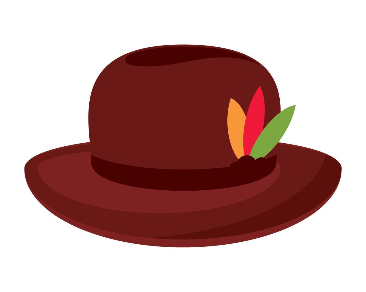 australian hat with feathers vector