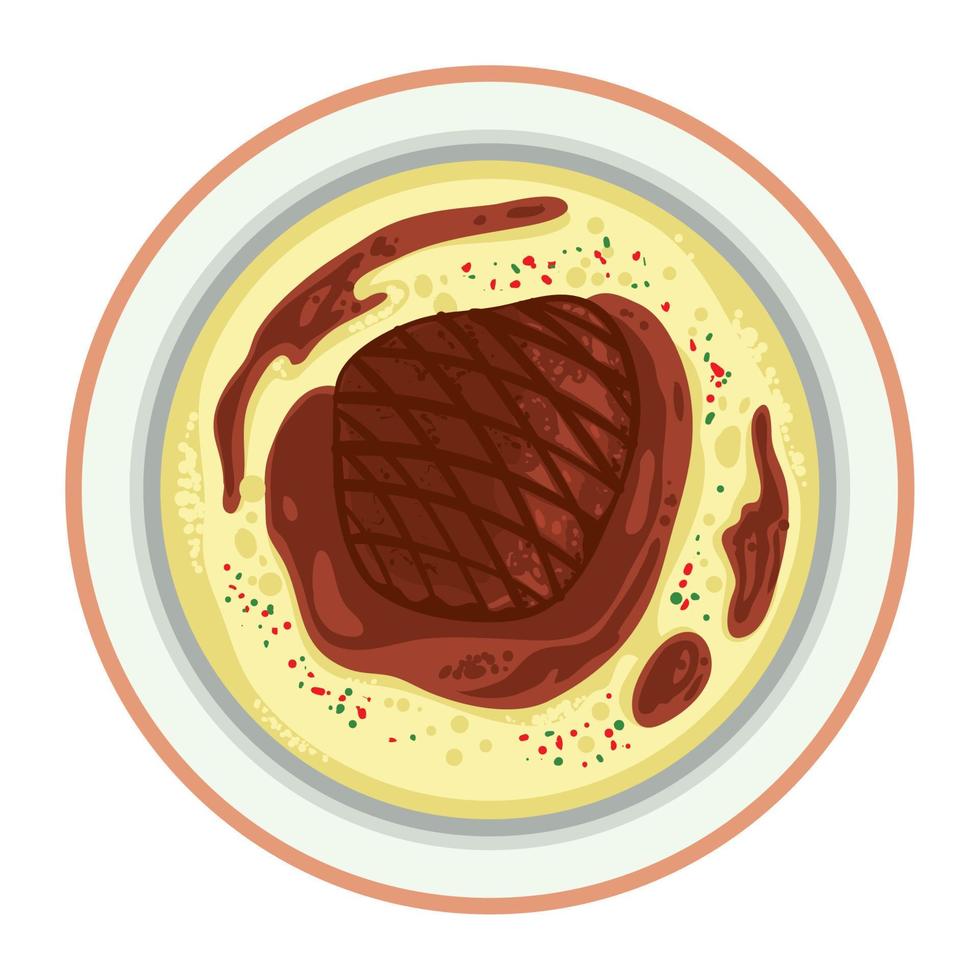 meat steak food vector