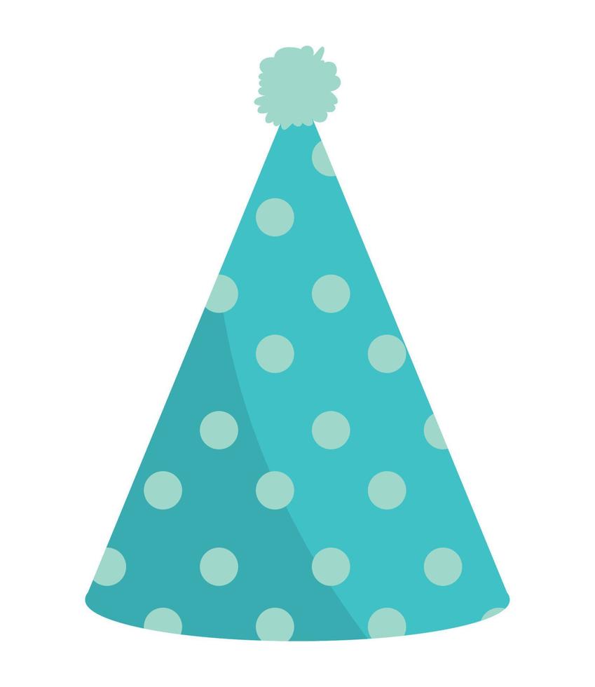dotted party hat birthday vector