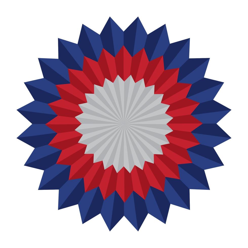 rosette with flag US color vector