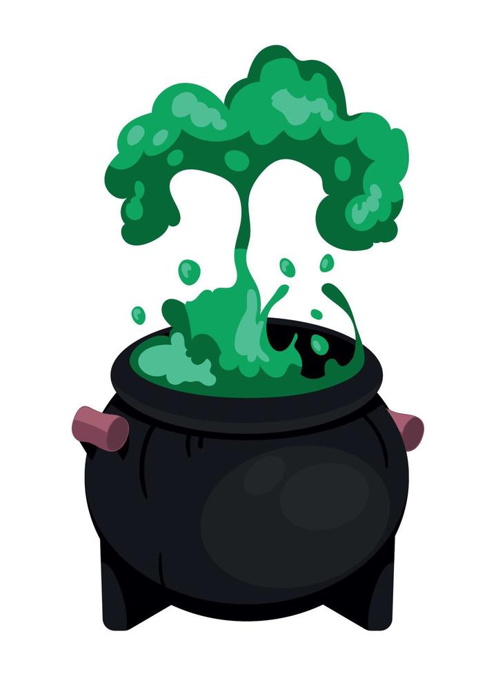 cauldron with potion vector