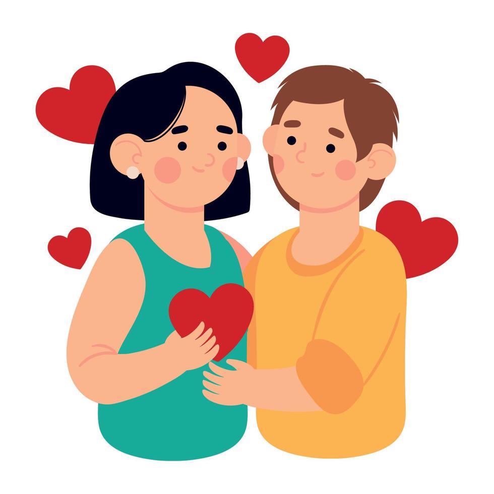 pareja, se mi san valentin vector