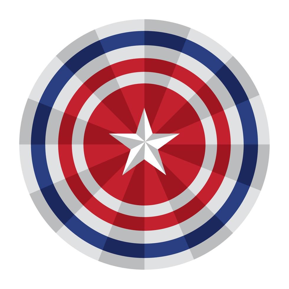 shield with USA flag vector