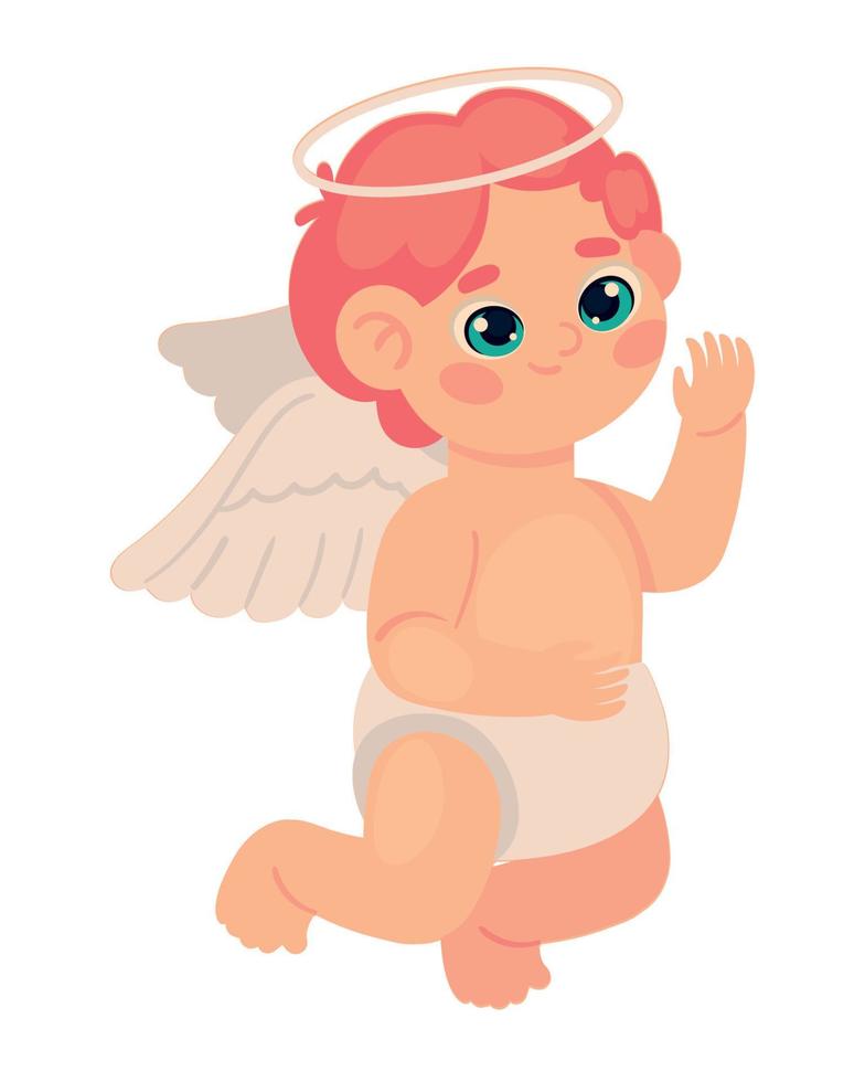 lindo personaje de cupido vector