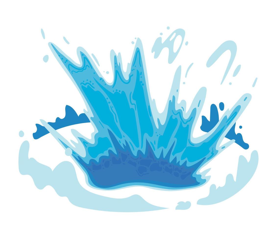 water splash isolated icon vector