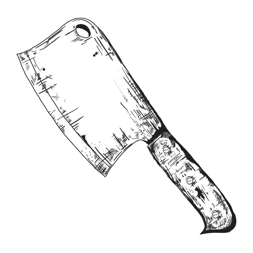meat knife icon vector