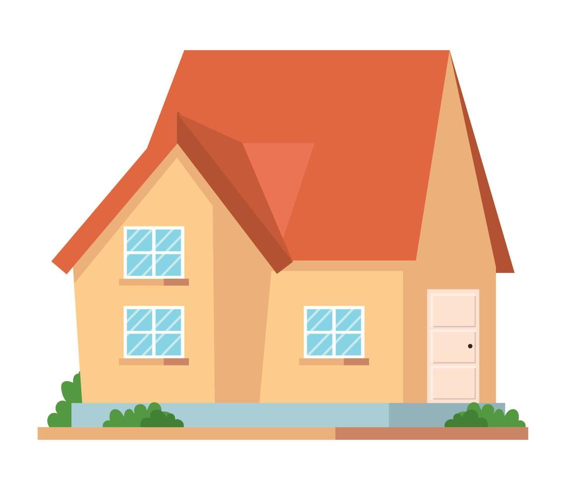 house flat isolated vector