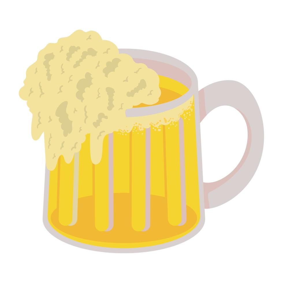 icono de vaso de cerveza vector