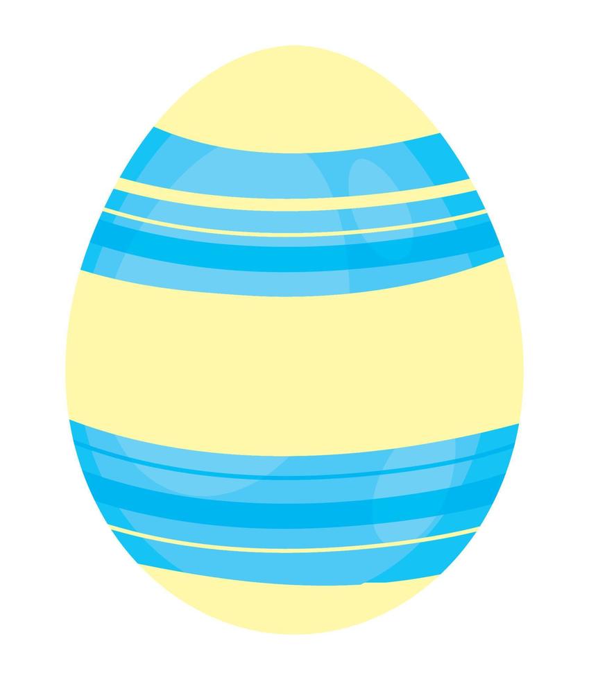 striped egg happy easter vector