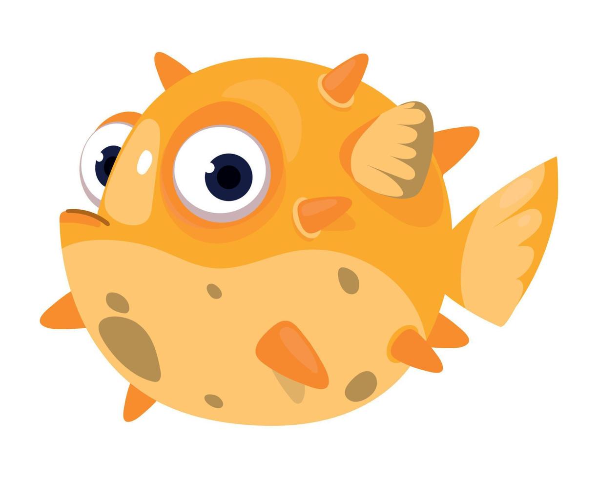 blowfish isolated icon vector