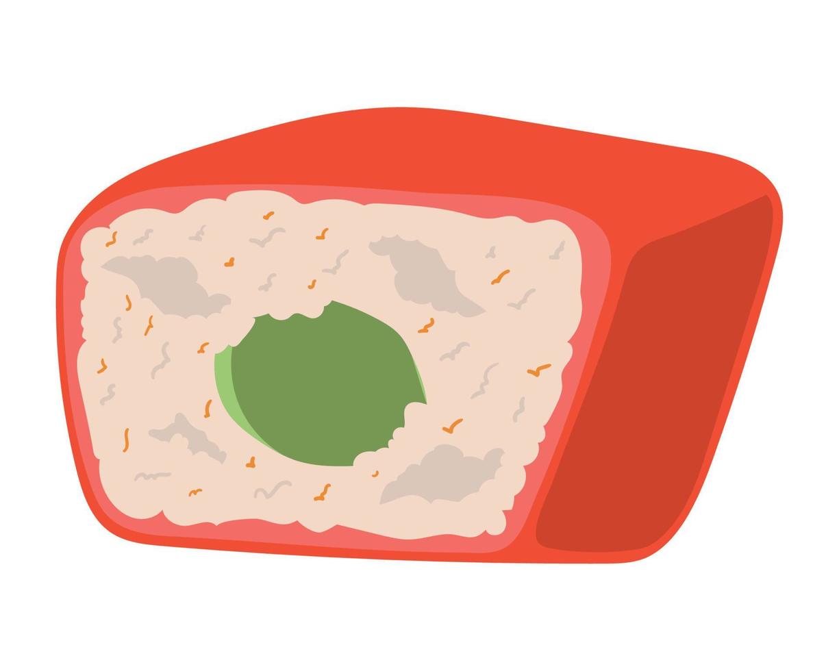 rice sushi and fish vector