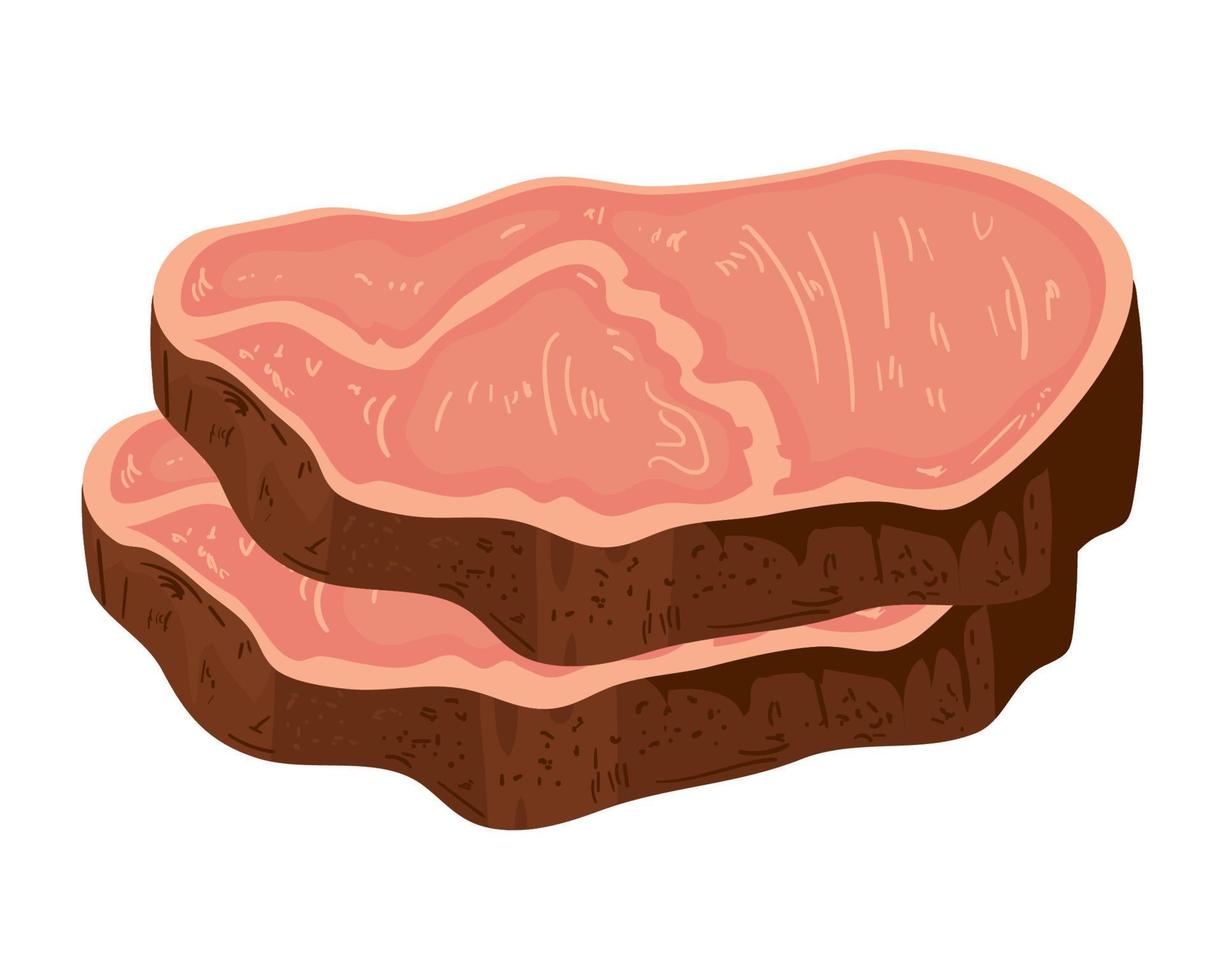 meat pieces icon vector